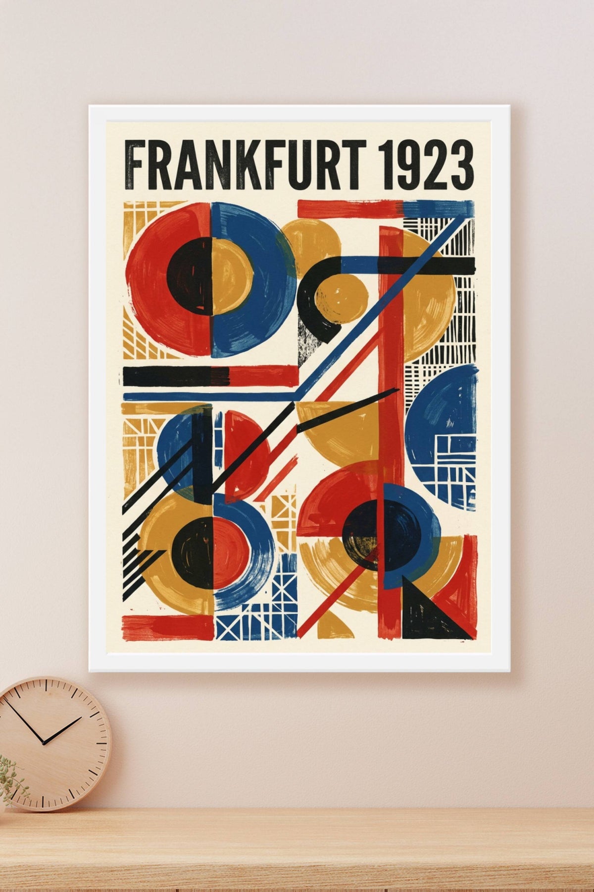 Poster de Francfort 1923, affiche abstrait Bauhaus