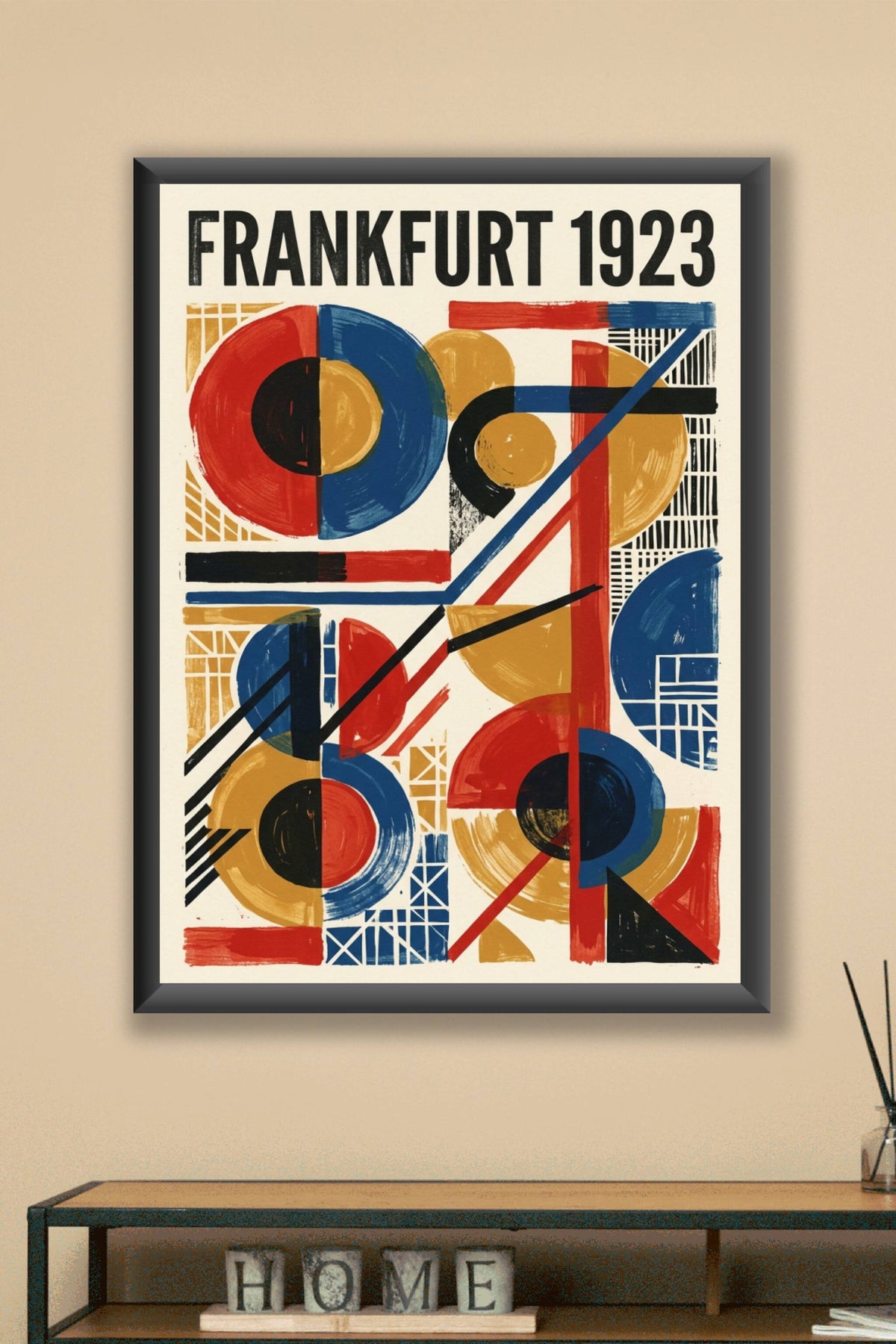 Poster de Francfort 1923, affiche abstrait Bauhaus