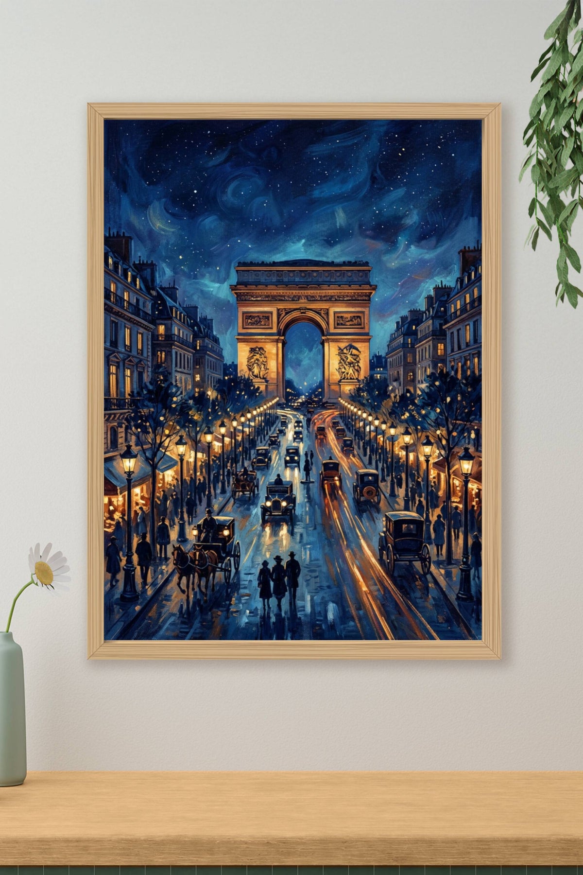Affiche de l'Arc de Triomphe, poster Paris de nuit