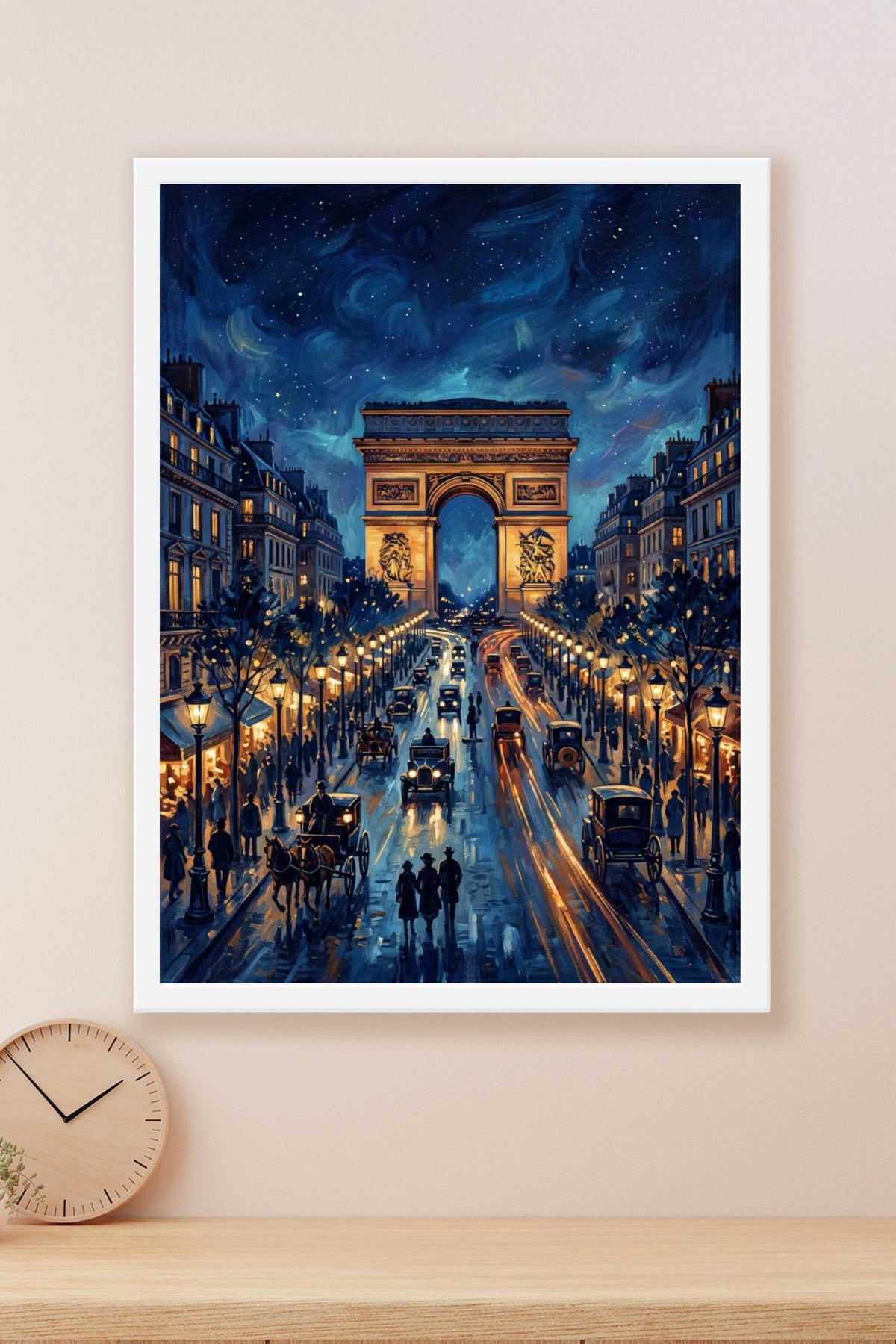Affiche de l'Arc de Triomphe, poster Paris de nuit