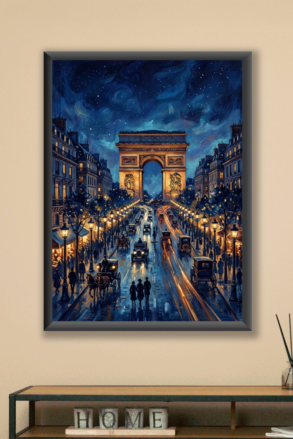 Affiche de l'Arc de Triomphe, poster Paris de nuit