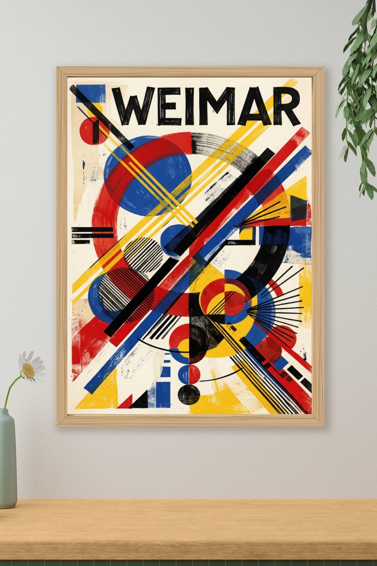 Affiche de Weimar, poster style Bauhaus