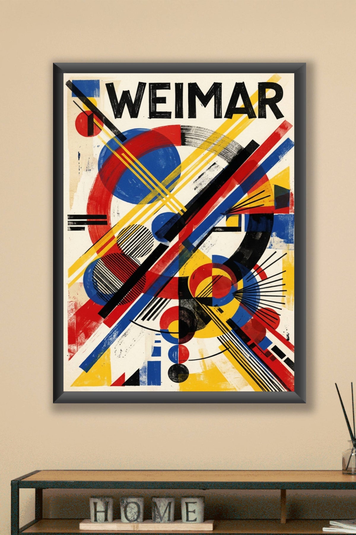 Affiche de Weimar, poster style Bauhaus
