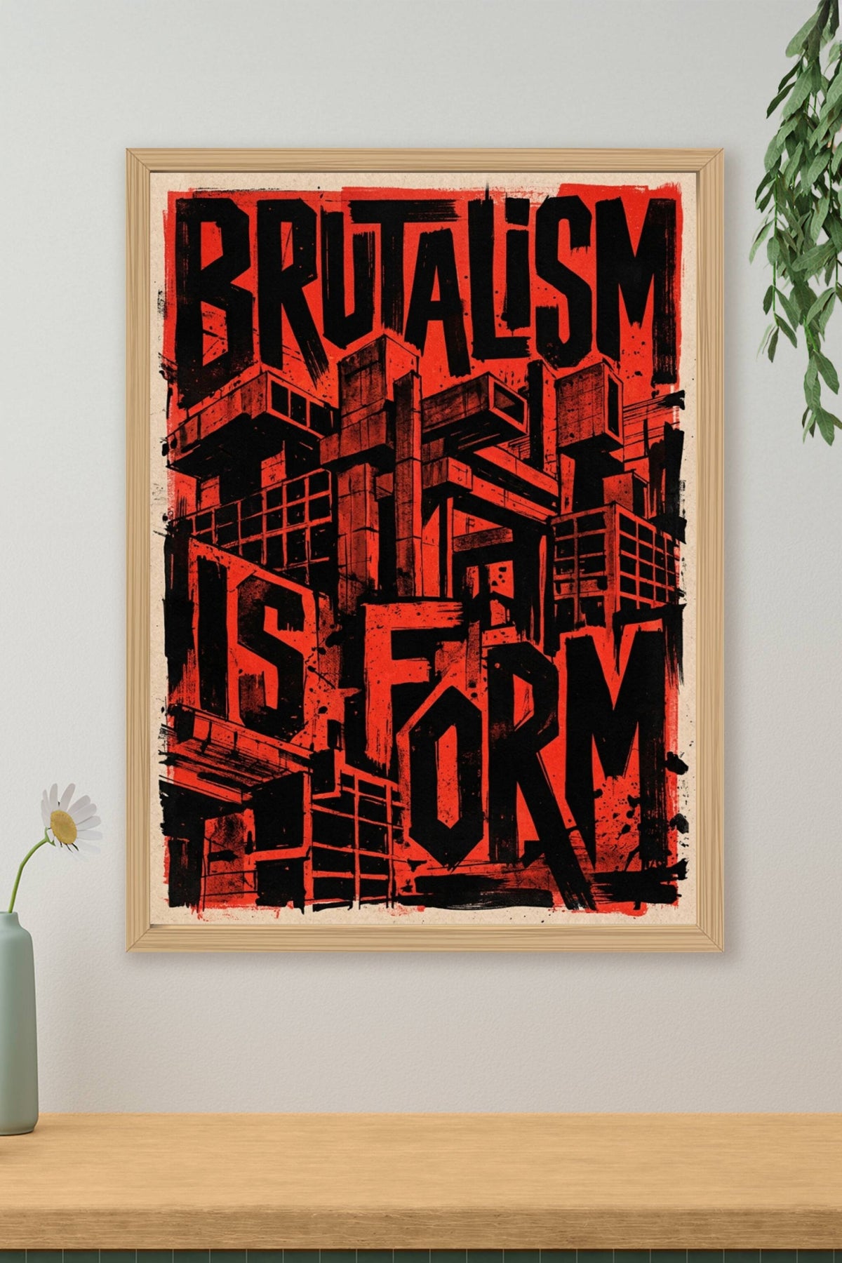 Affiche du Brutalisme, poster architecture béton