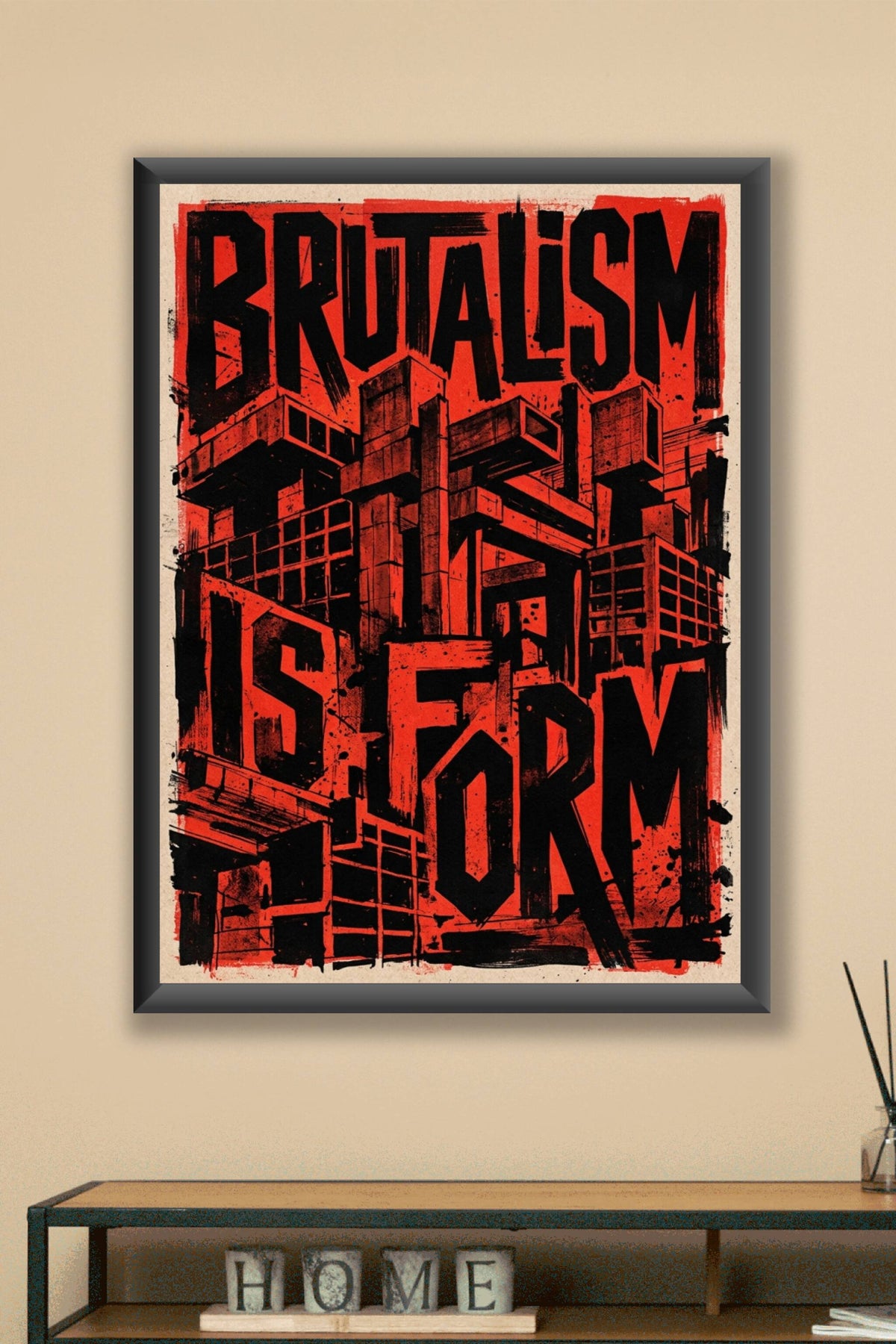 Affiche du Brutalisme, poster architecture béton