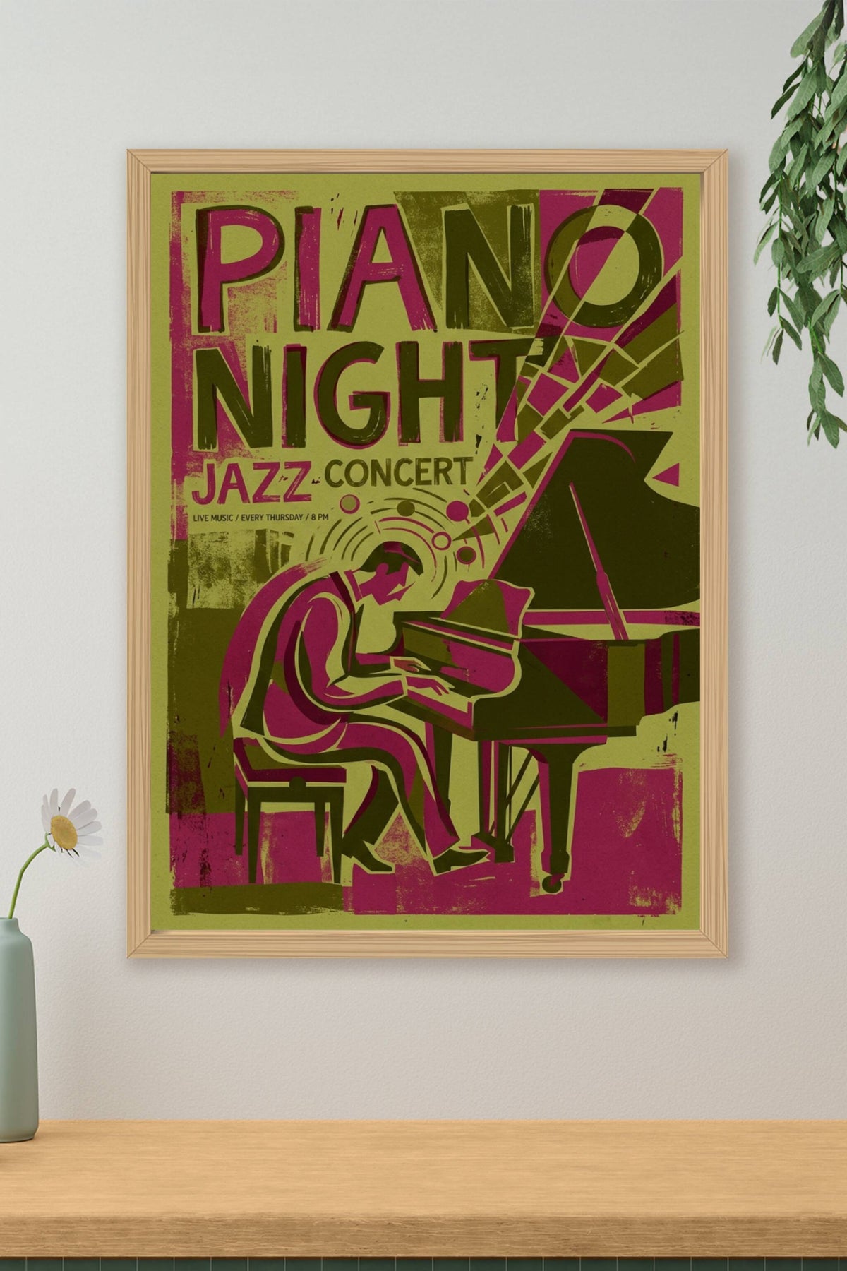 Poster Concert de Jazz, affiche vintage pour salon