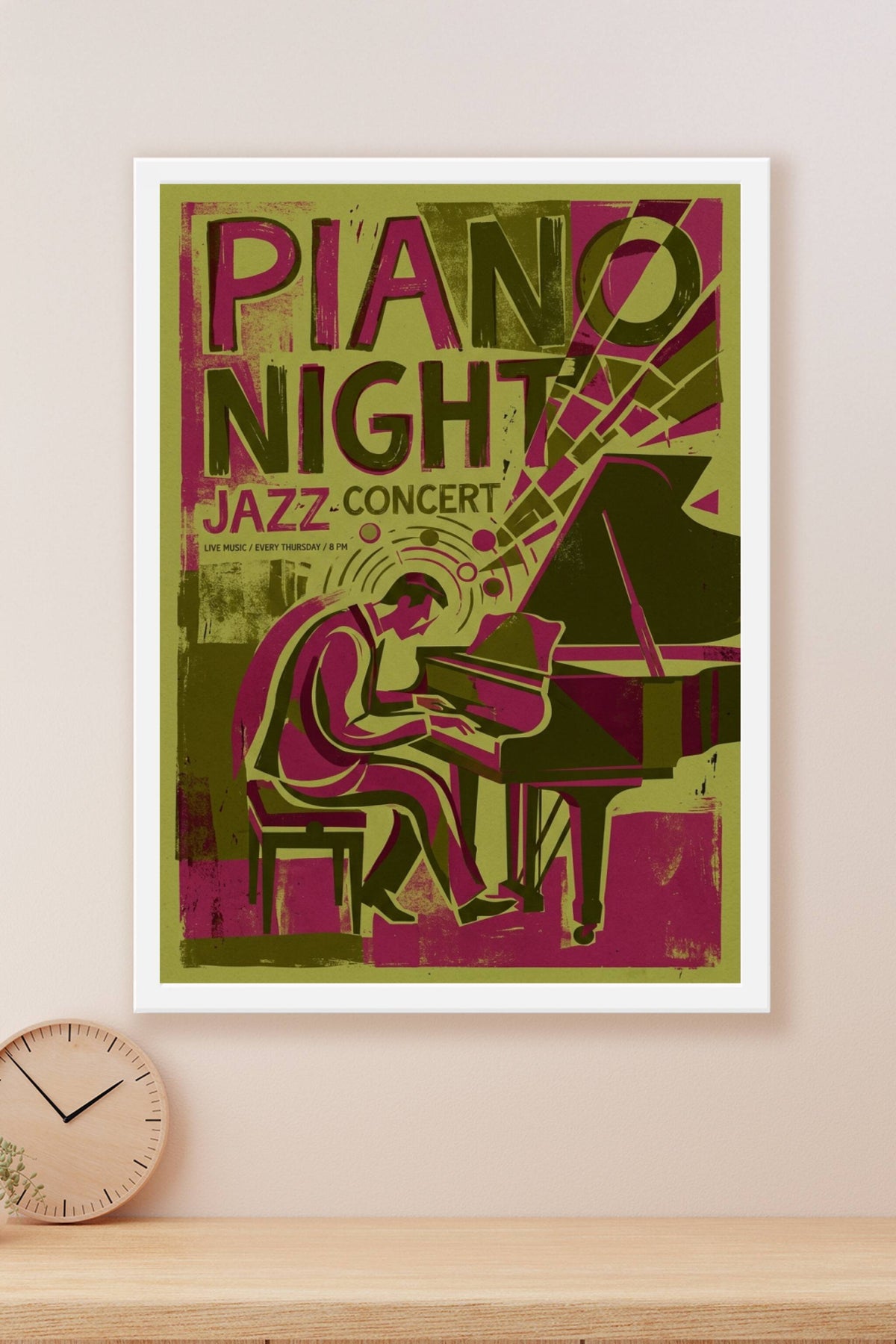 Poster Concert de Jazz, affiche vintage pour salon