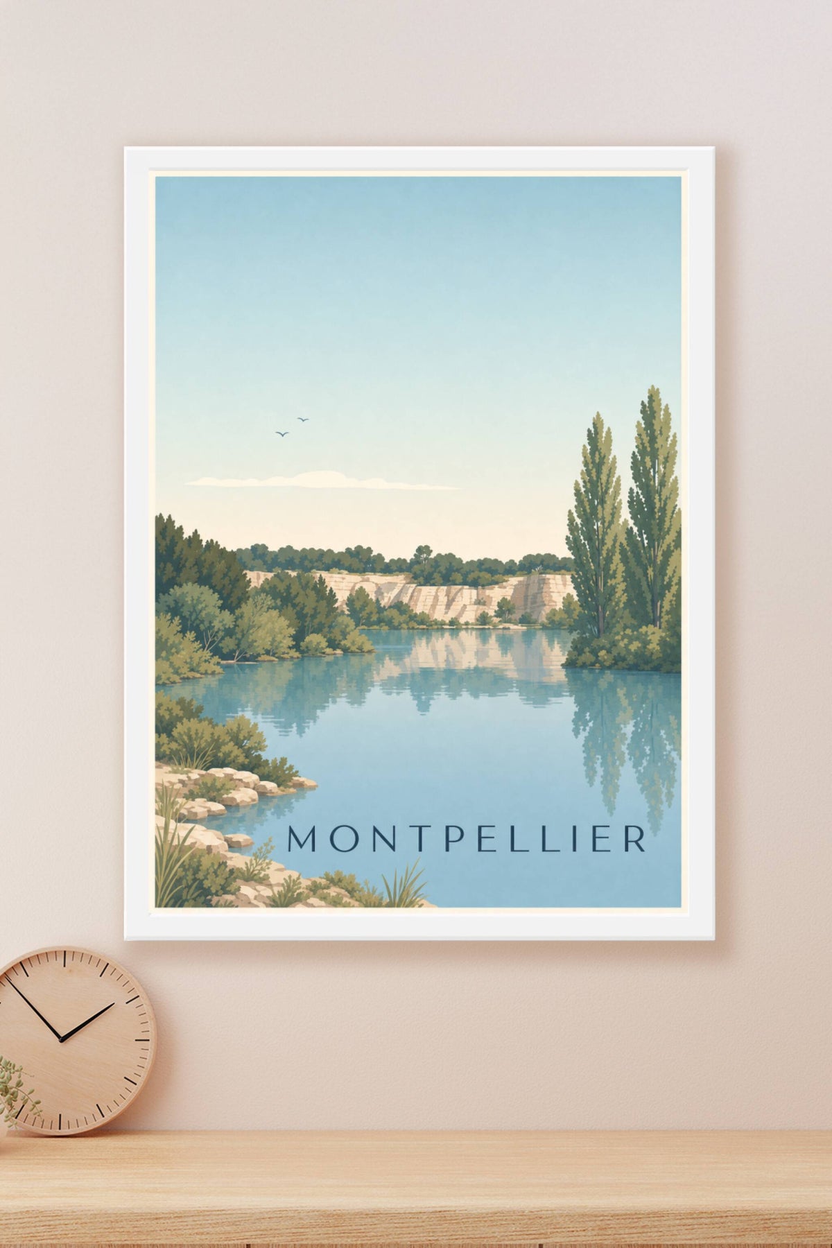 Affiche de Montpellier, poster du Lac du Crès