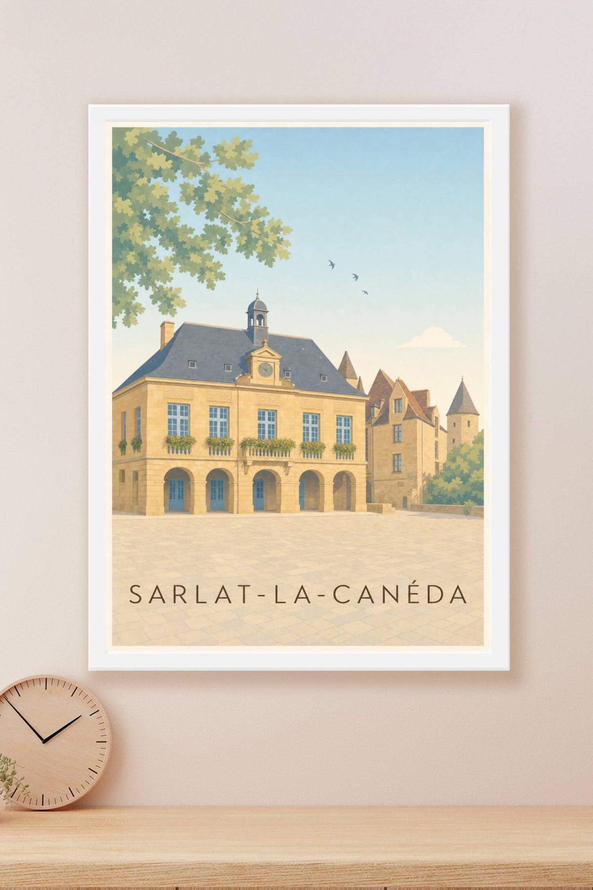 Affiche de Sarlat-la-Canéda, poster pierre blonde