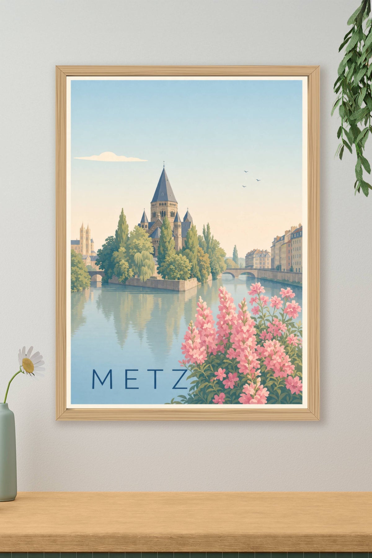 Affiche de Metz, poster Temple Neuf