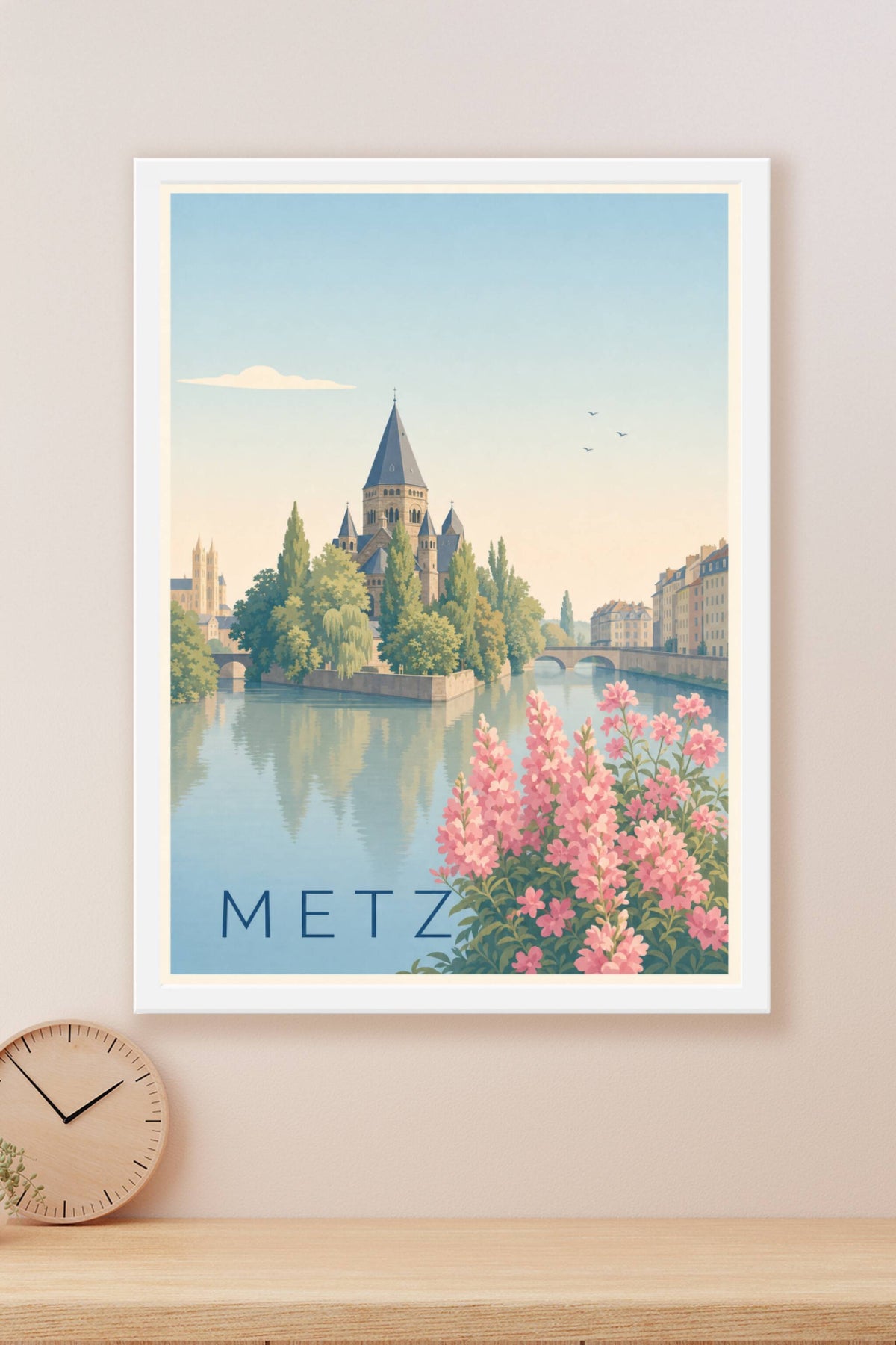 Affiche de Metz, poster Temple Neuf