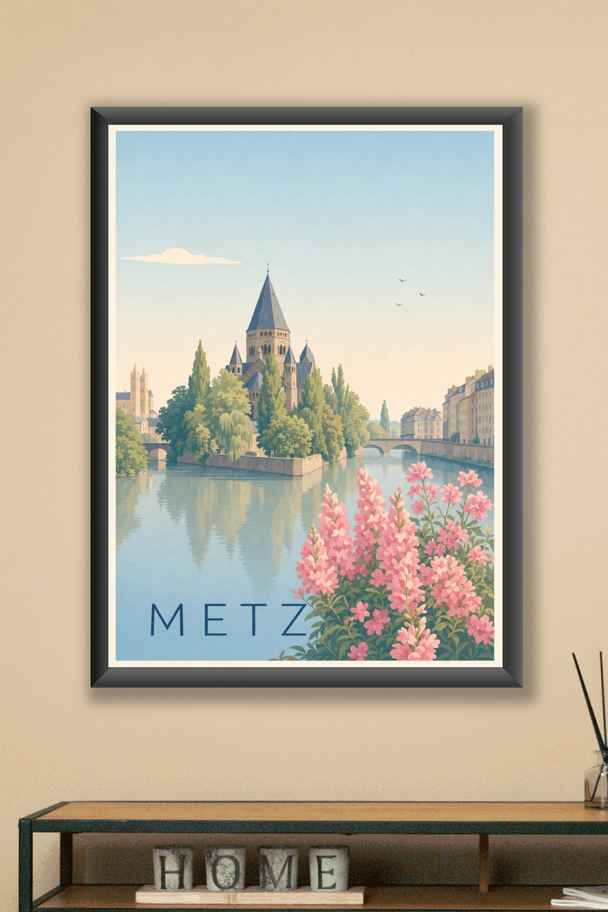 Affiche de Metz, poster Temple Neuf