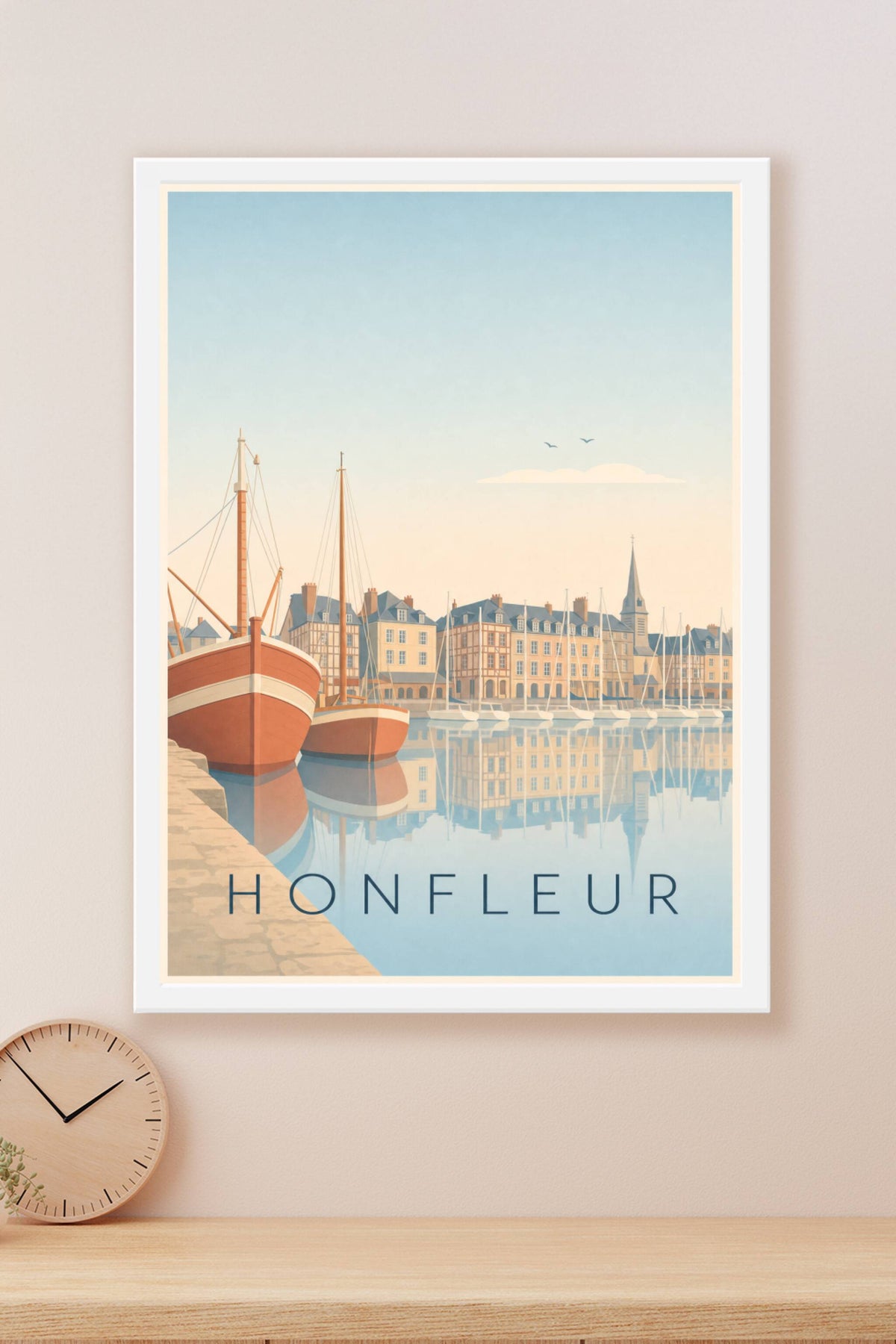 Affiche d'Honfleur, poster port de Normandie