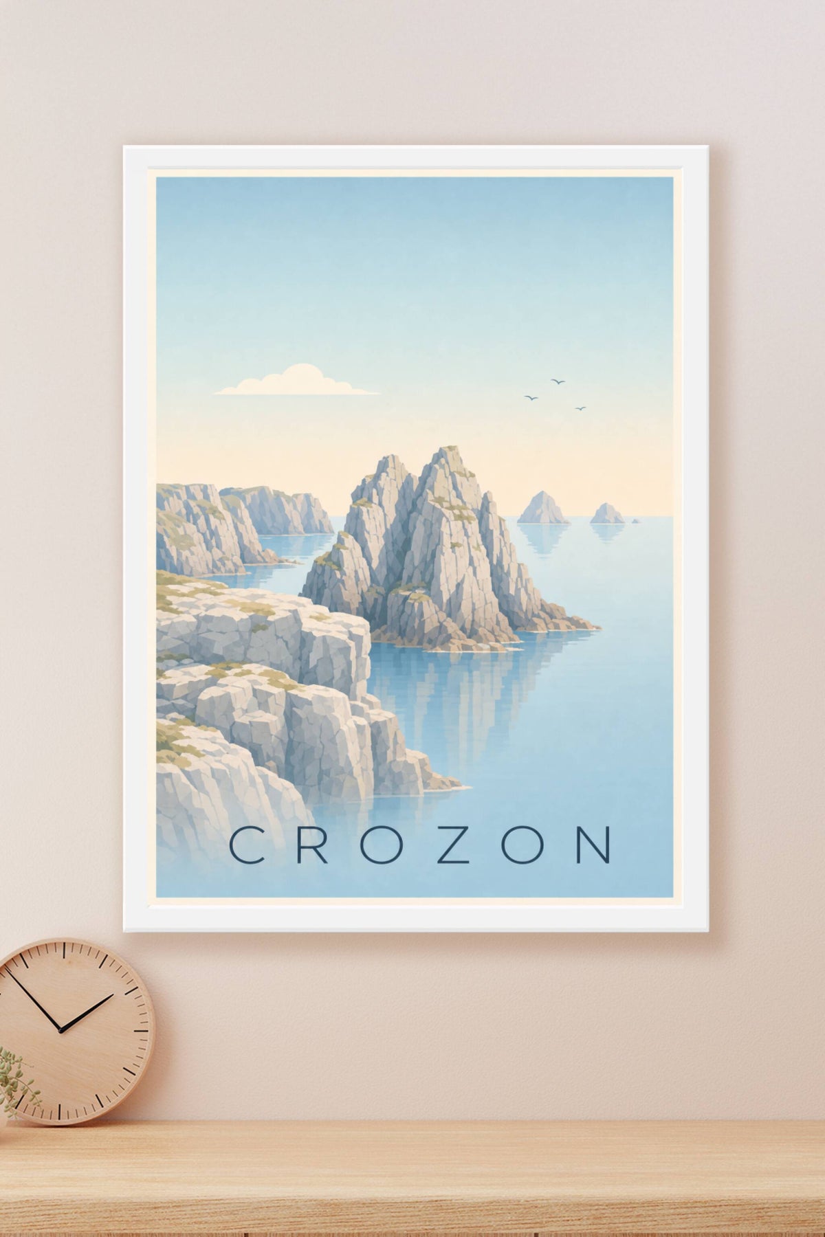 Affiche de Crozon, poster des falaises bretonnes