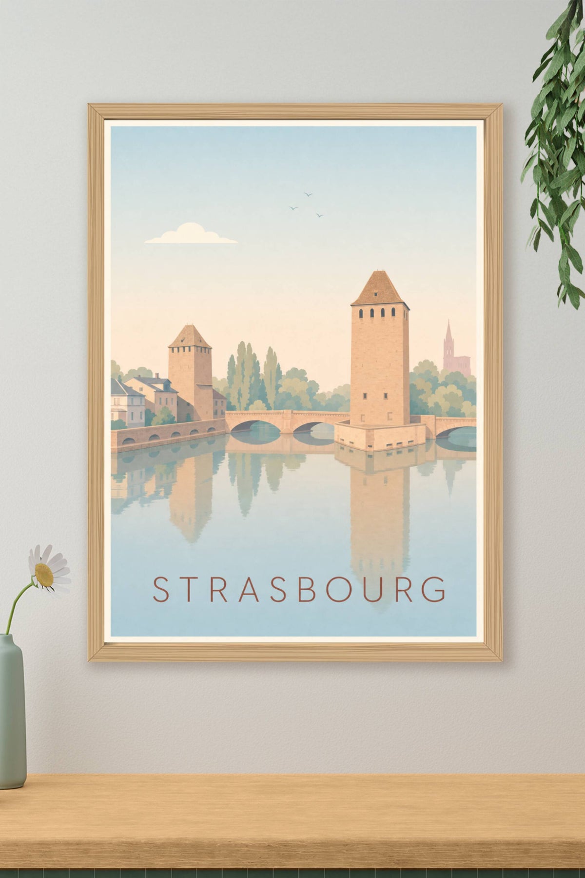 Affiche de Strasbourg, les Ponts Couverts en poster