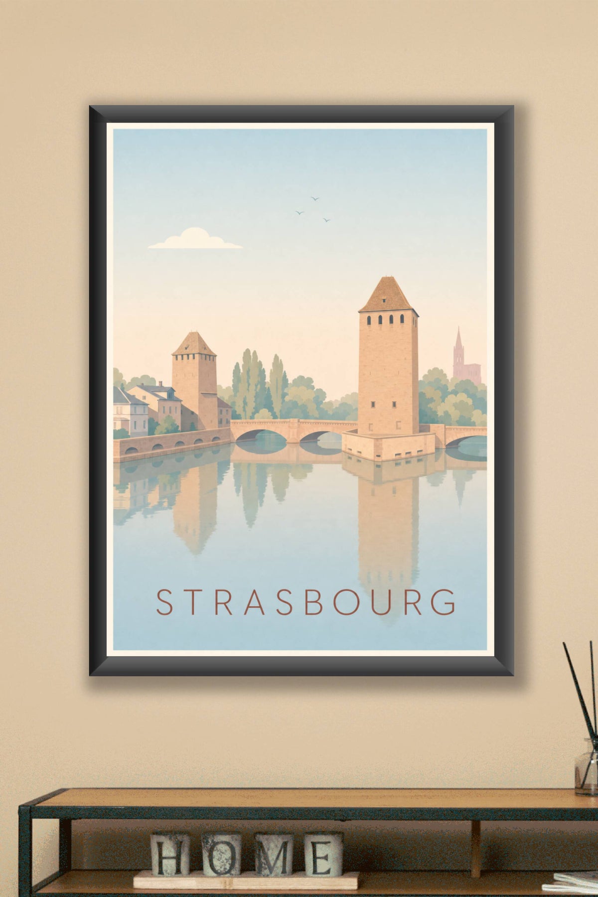 Affiche de Strasbourg, les Ponts Couverts en poster