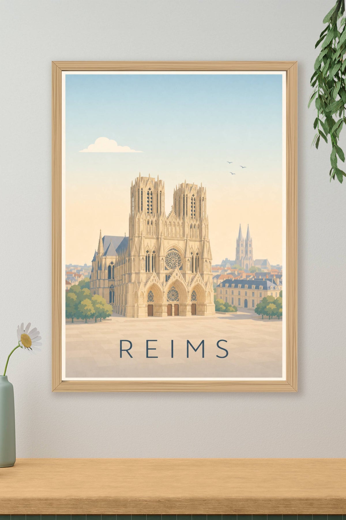 Affiche de Reims, la Cathédrale Notre-Dame