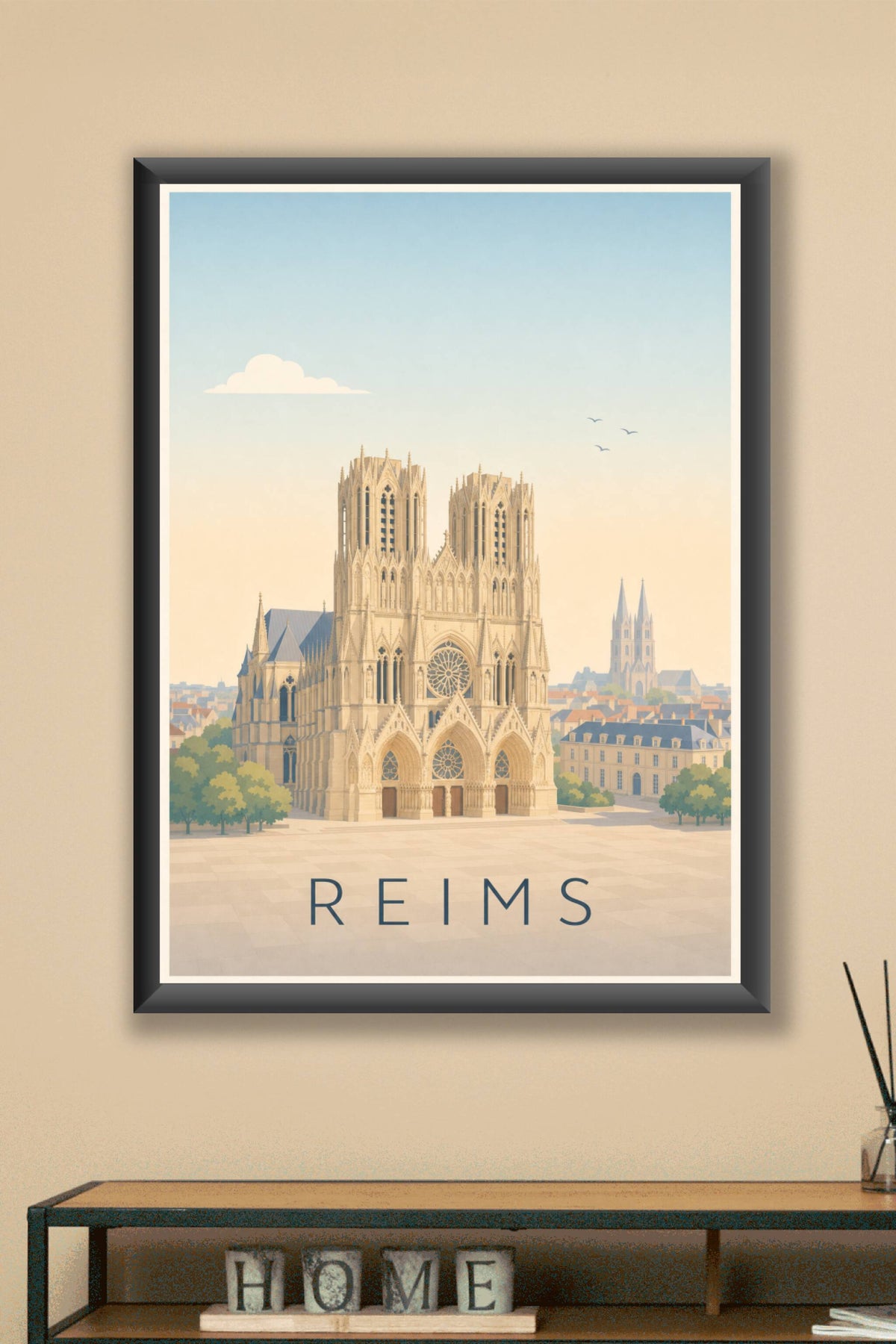 Affiche de Reims, la Cathédrale Notre-Dame