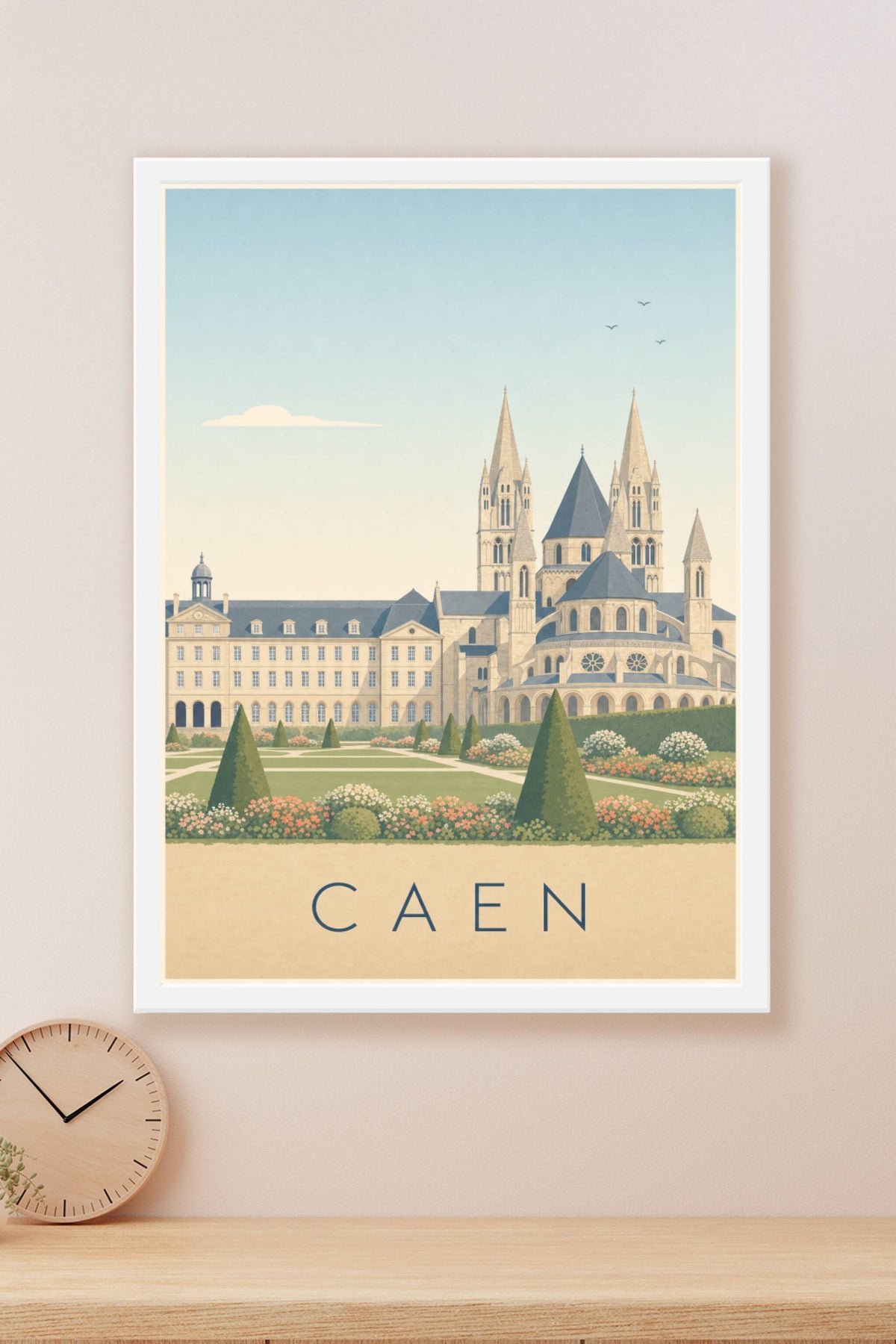 Affiche de Caen, poster Abbaye aux Hommes
