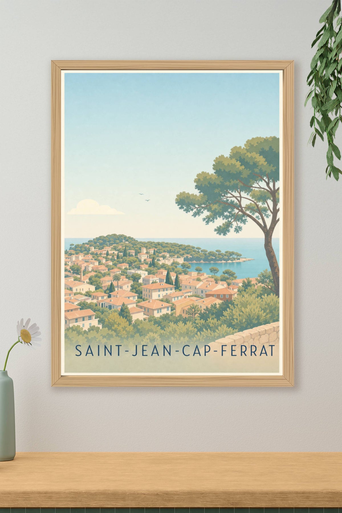 Affiche de Saint-Jean-Cap-Ferrat, poster Côte d’Azur