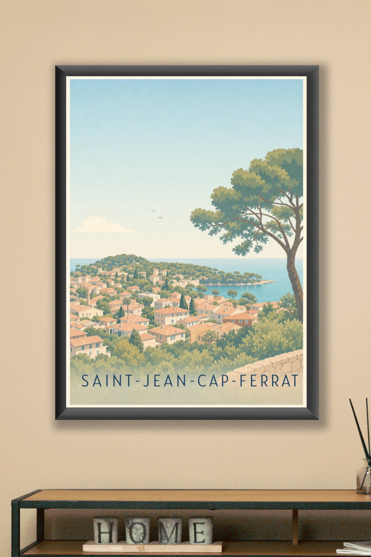 Affiche de Saint-Jean-Cap-Ferrat, poster Côte d’Azur