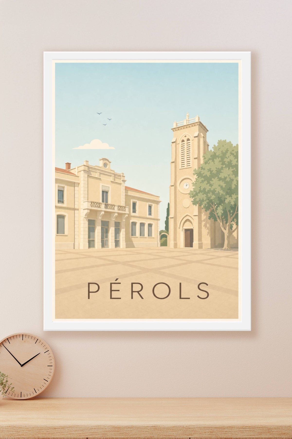 Affiche de Pérols, poster place de la mairie
