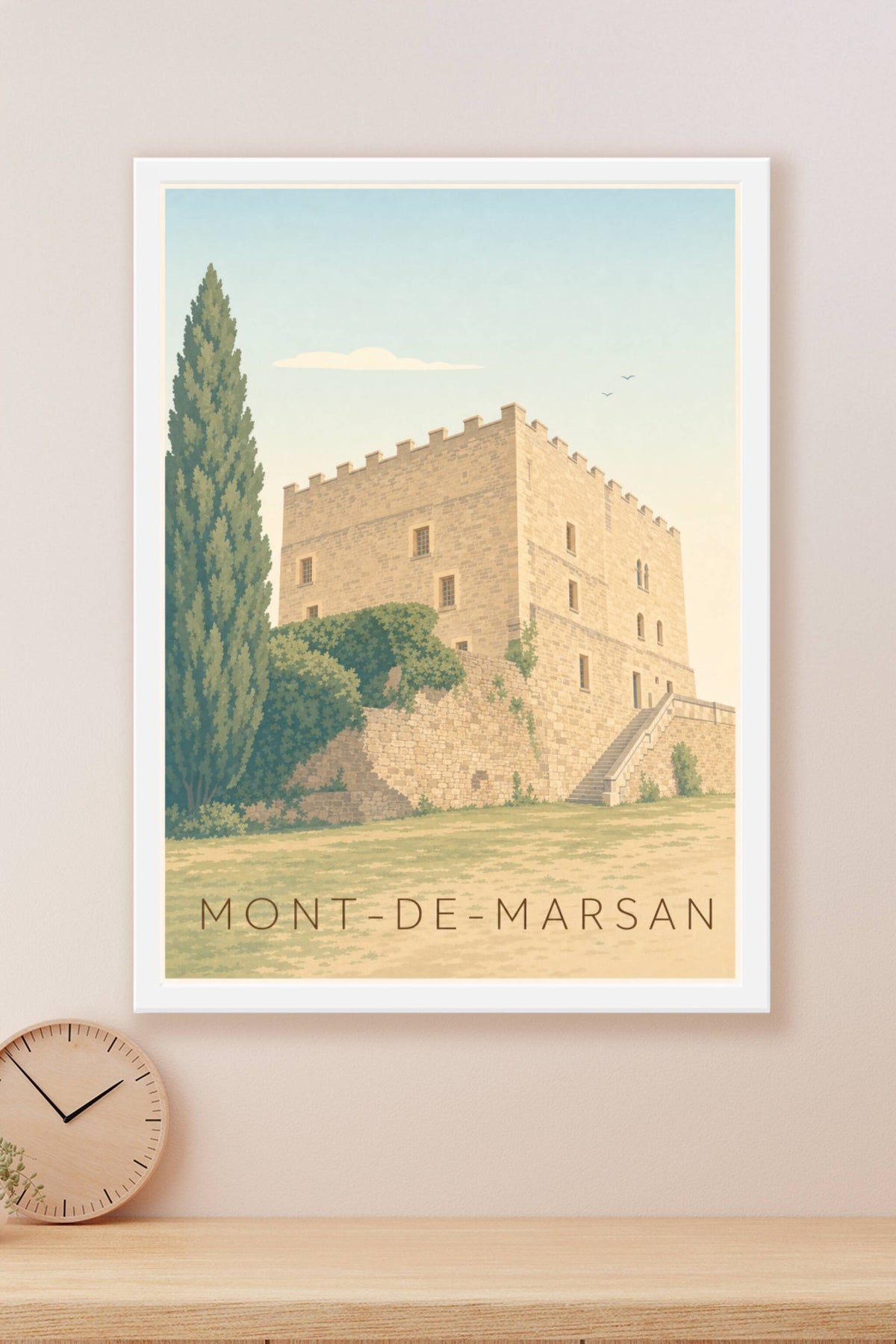 Affiche de Mont-de-Marsan, poster du donjon Lacataye