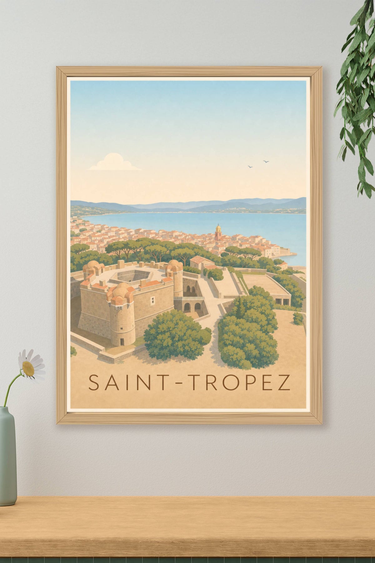 Affiche de Saint-Tropez, poster de la citadelle de Saint-Tropez