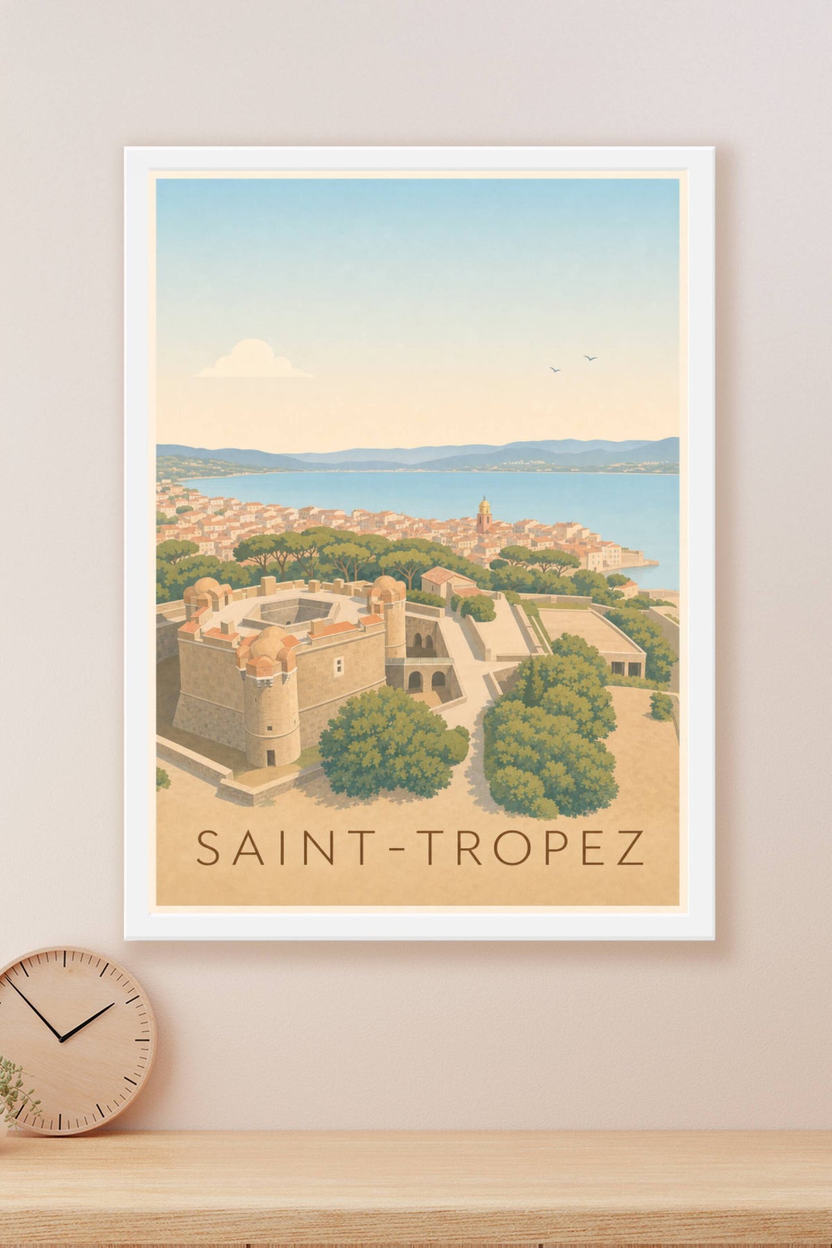 Affiche de Saint-Tropez, poster de la citadelle de Saint-Tropez