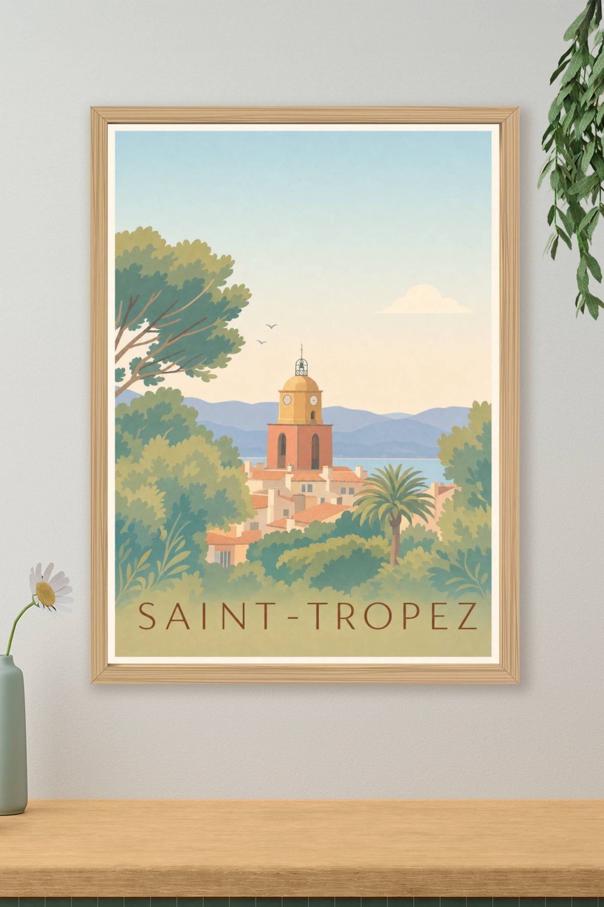 Affiche de Saint-Tropez, poster de l'église Notre-Dame-de-l'Assomption
