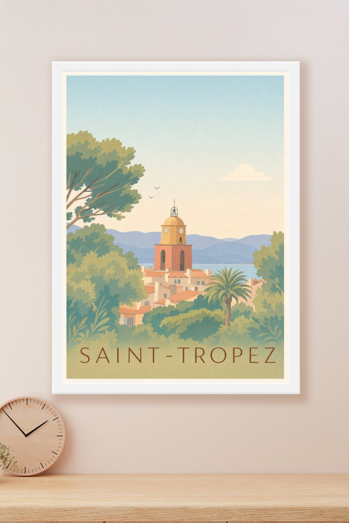 Affiche de Saint-Tropez, poster de l'église Notre-Dame-de-l'Assomption