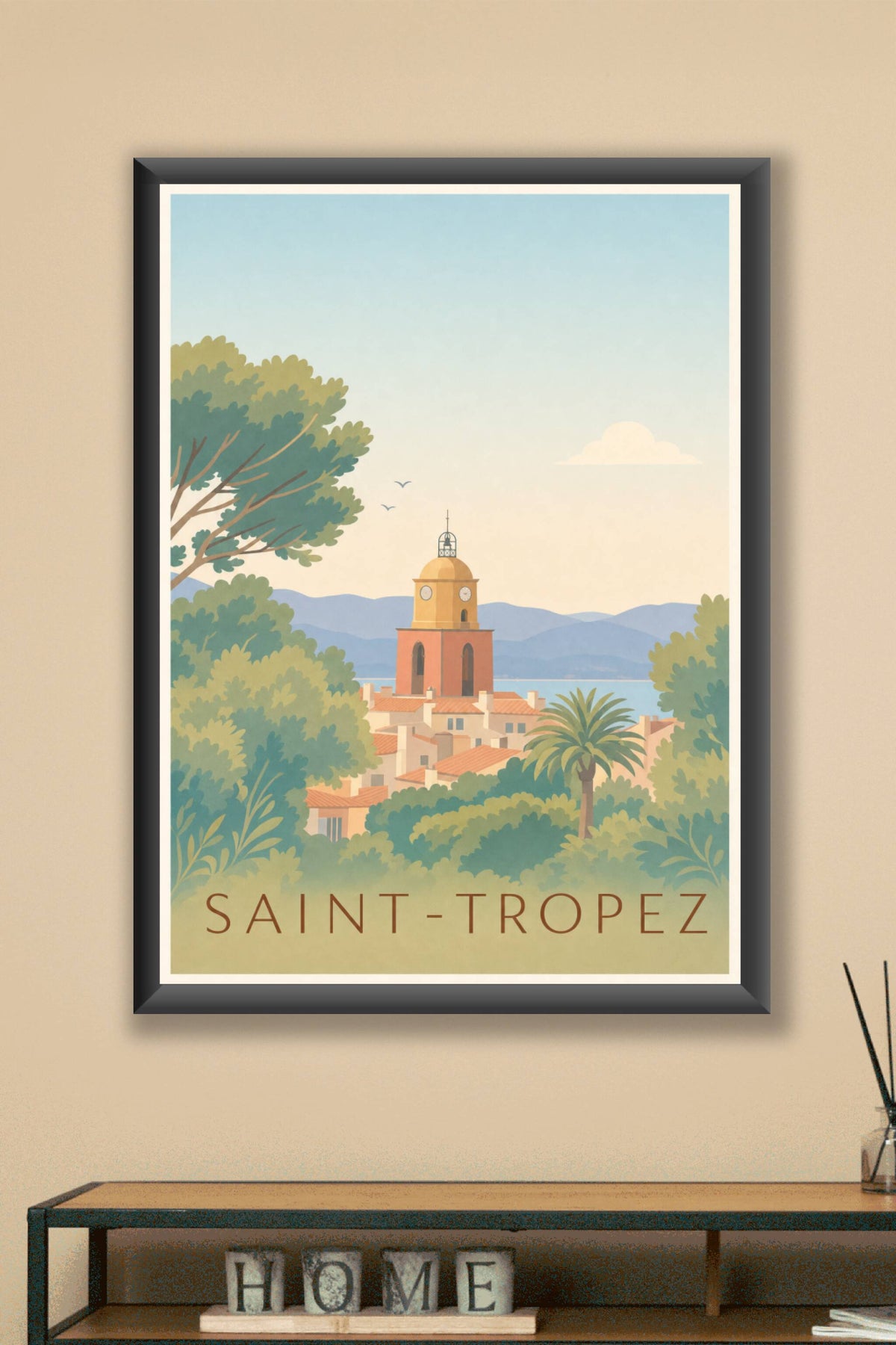 Affiche de Saint-Tropez, poster de l'église Notre-Dame-de-l'Assomption