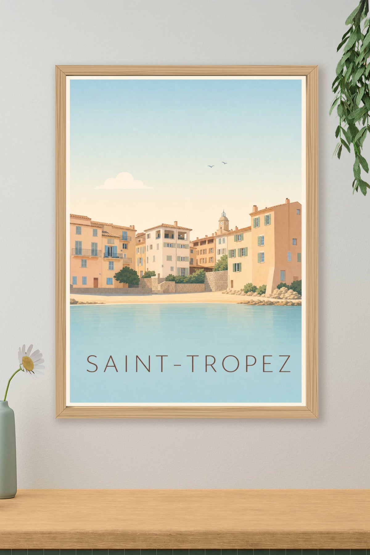 Affiche de Saint-Tropez, poster du quartier de la Ponche