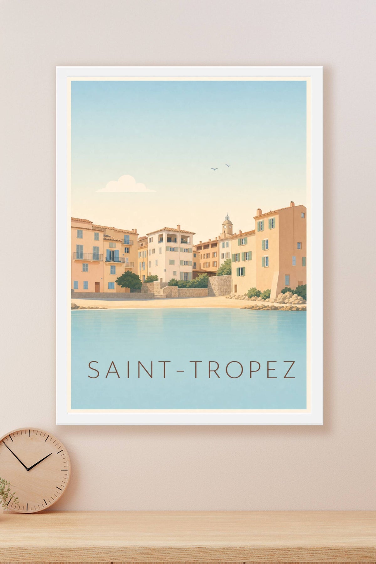 Affiche de Saint-Tropez, poster du quartier de la Ponche