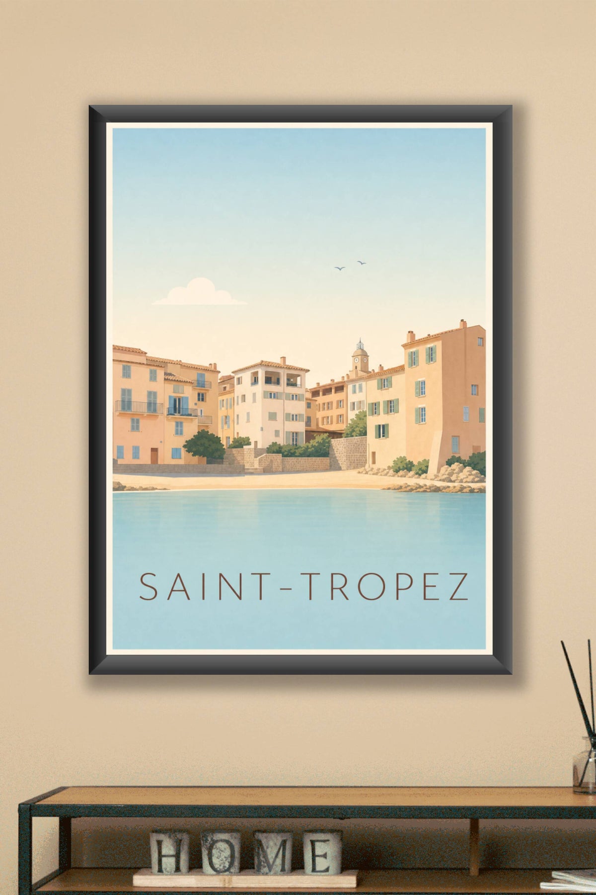 Affiche de Saint-Tropez, poster du quartier de la Ponche