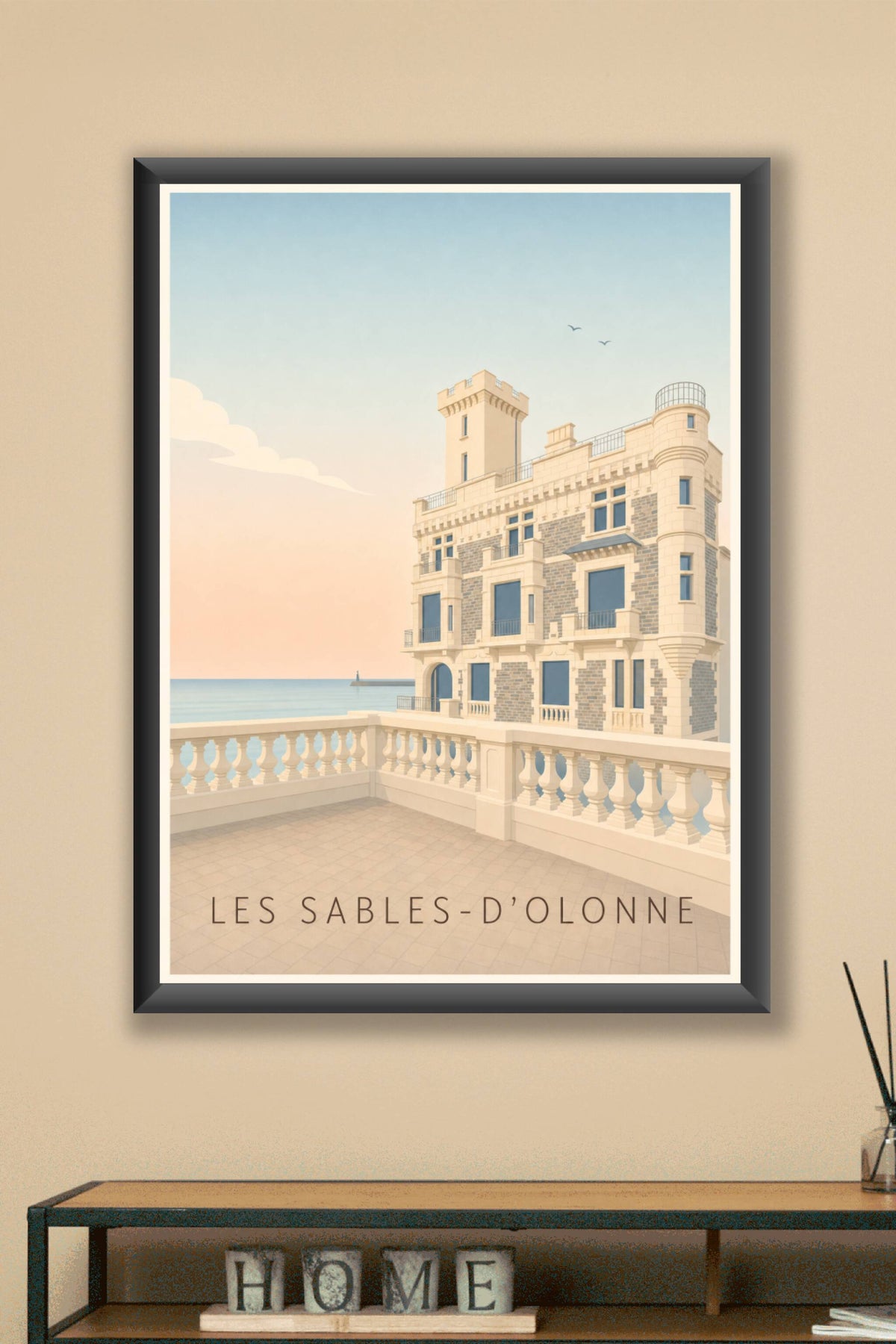 Affiche des Sables-d'Olonne, poster du Remblai