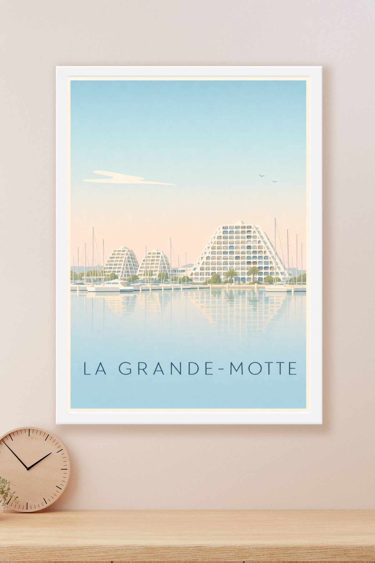 Affiche de La Grande-Motte, poster de la plage de La Grande-Motte