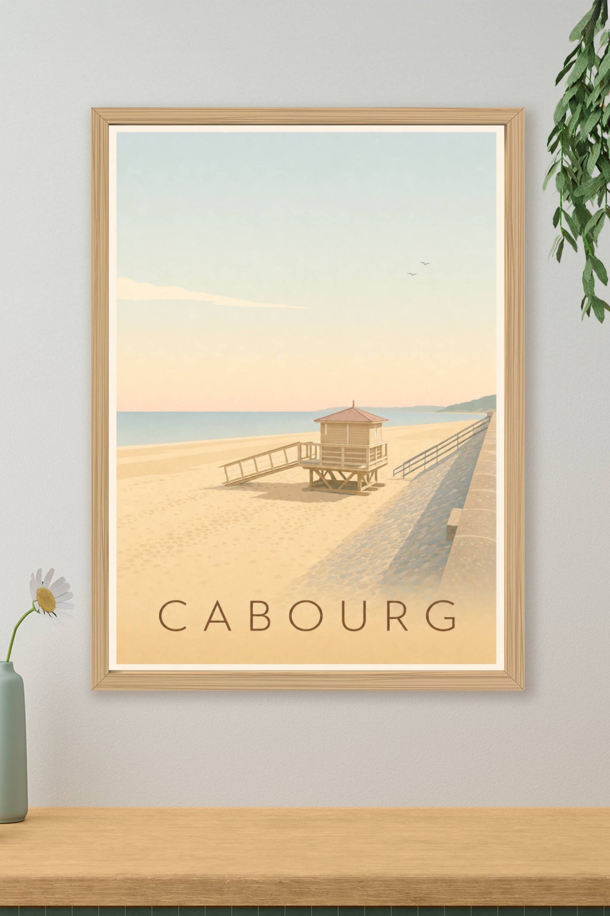 Affiche de Cabourg, poster de la promenade Marcel Proust