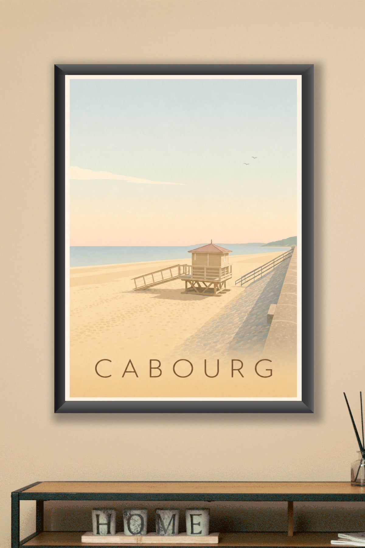 Affiche de Cabourg, poster de la promenade Marcel Proust