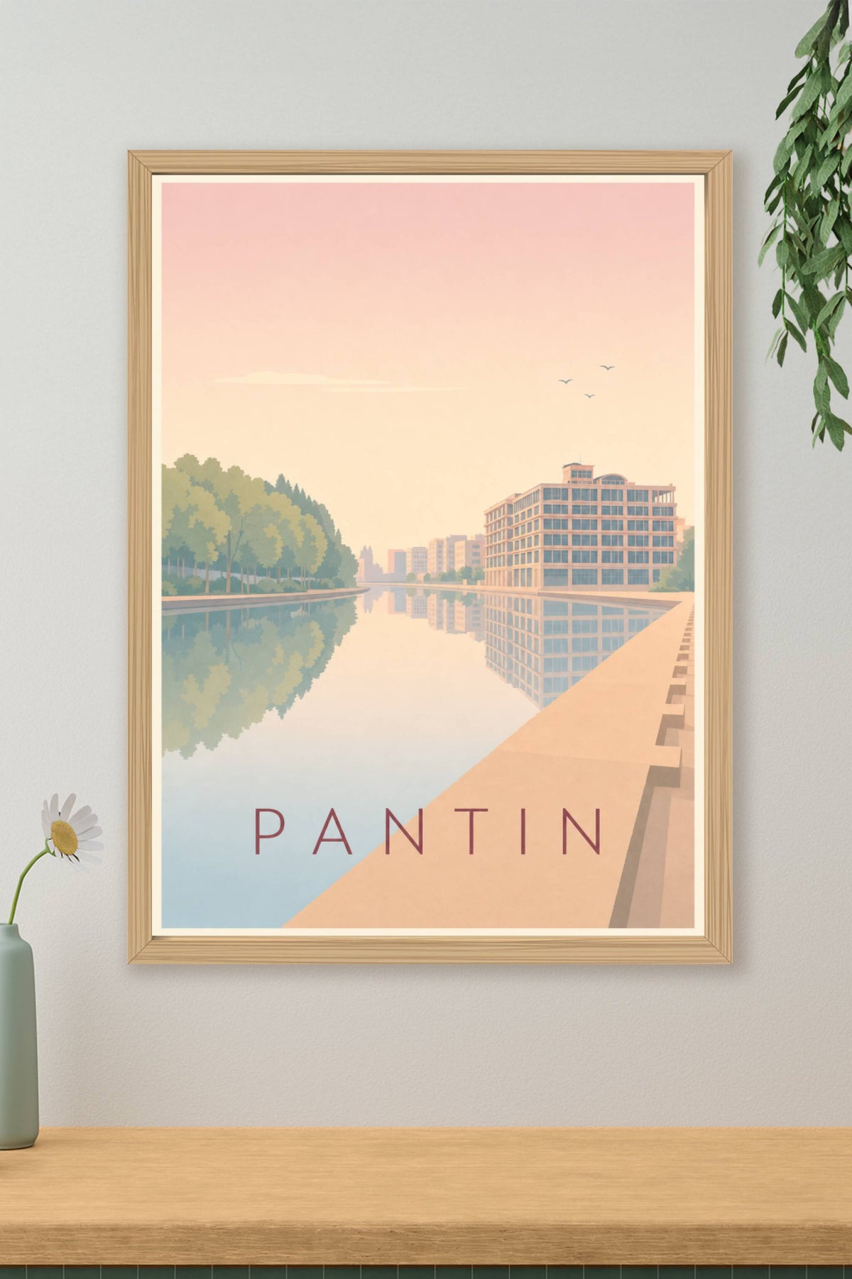 Affiche de Pantin, poster du canal de l'Ourcq
