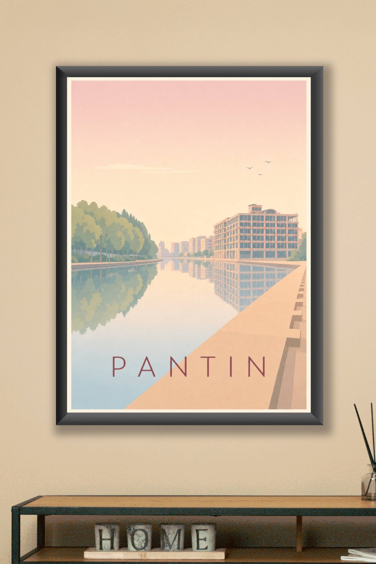 Affiche de Pantin, poster du canal de l'Ourcq