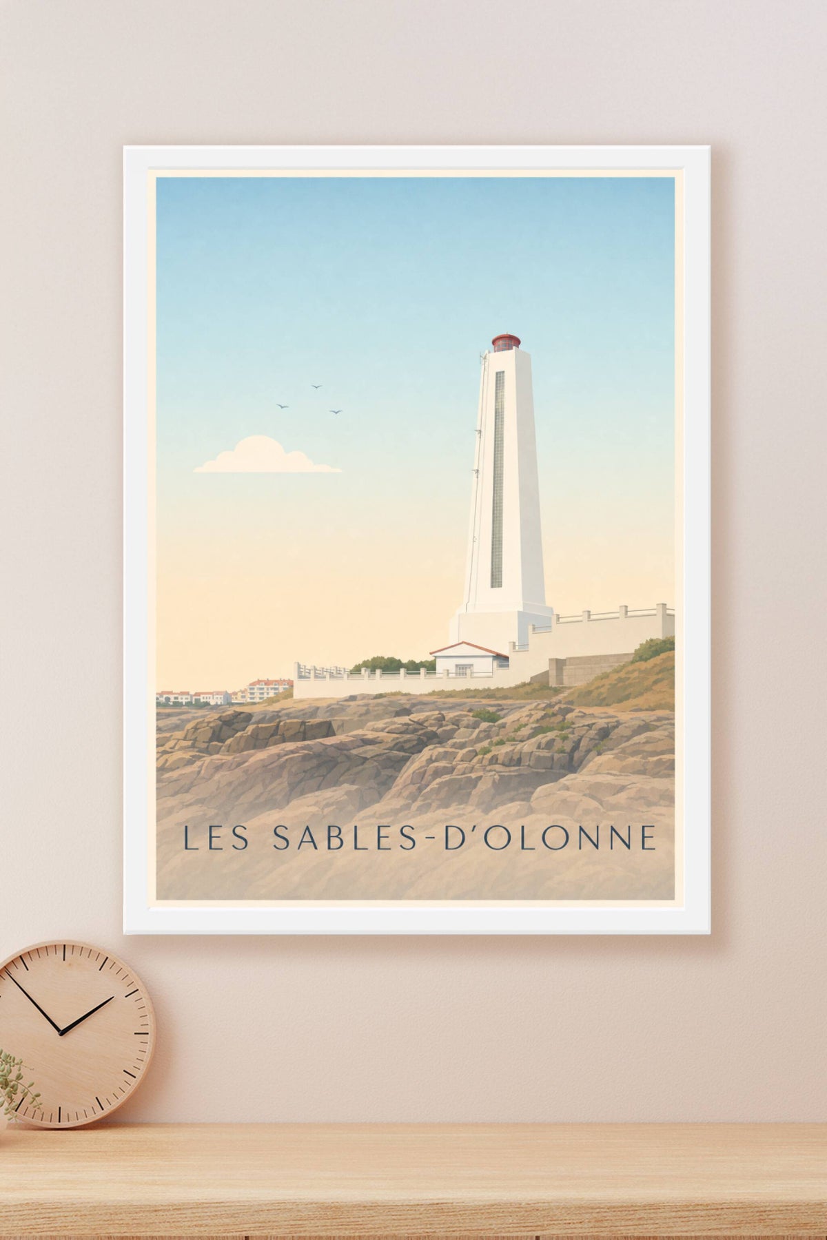 Affiche des Sables-d'Olonne, poster du phare de l'Armandèche
