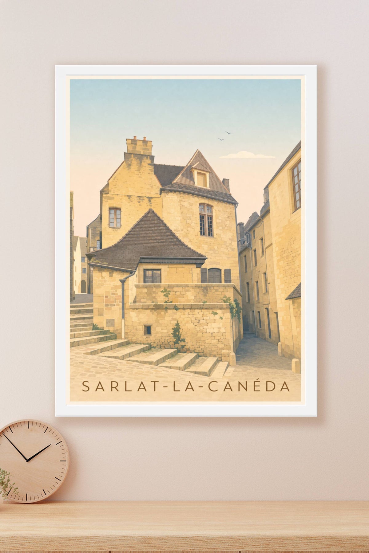 Affiche de Sarlat-la-Canéda, poster de la cité médiévale de Sarlat