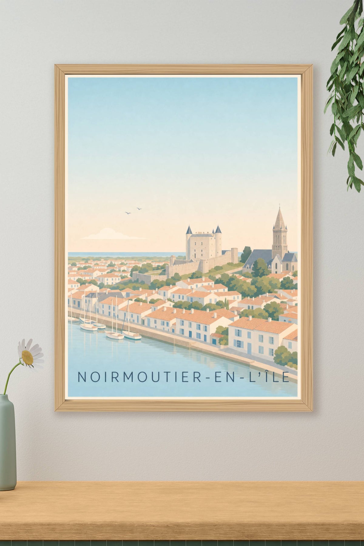 Affiche de Noirmoutier-en-l'Île, poster du château de Noirmoutier