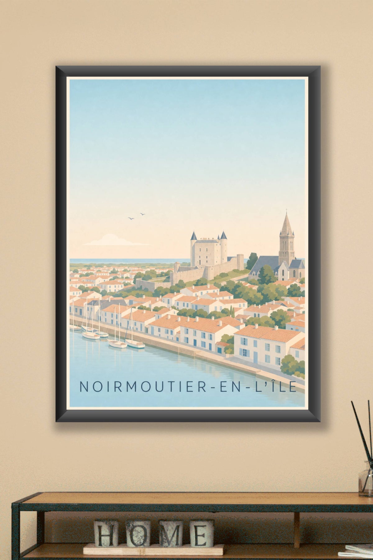 Affiche de Noirmoutier-en-l'Île, poster du château de Noirmoutier