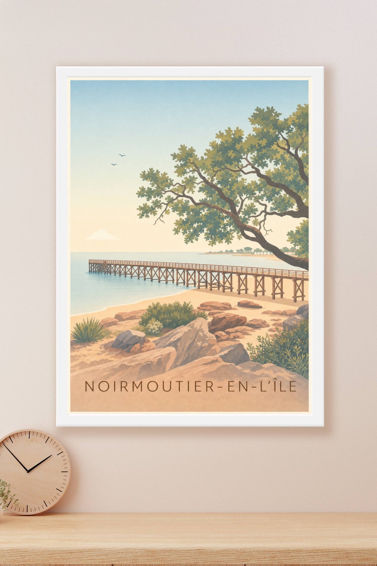 Affiche de Noirmoutier-en-l'Île, poster de la plage des Dames