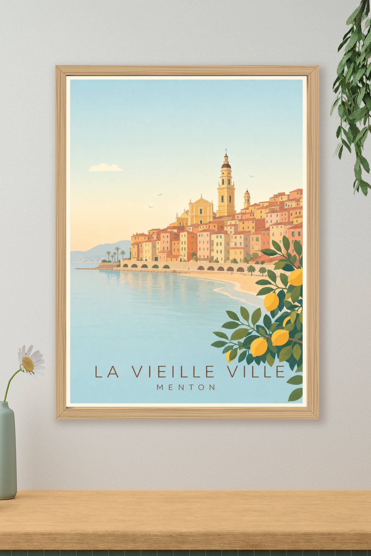 Affiche de la Vieille Ville à Menton