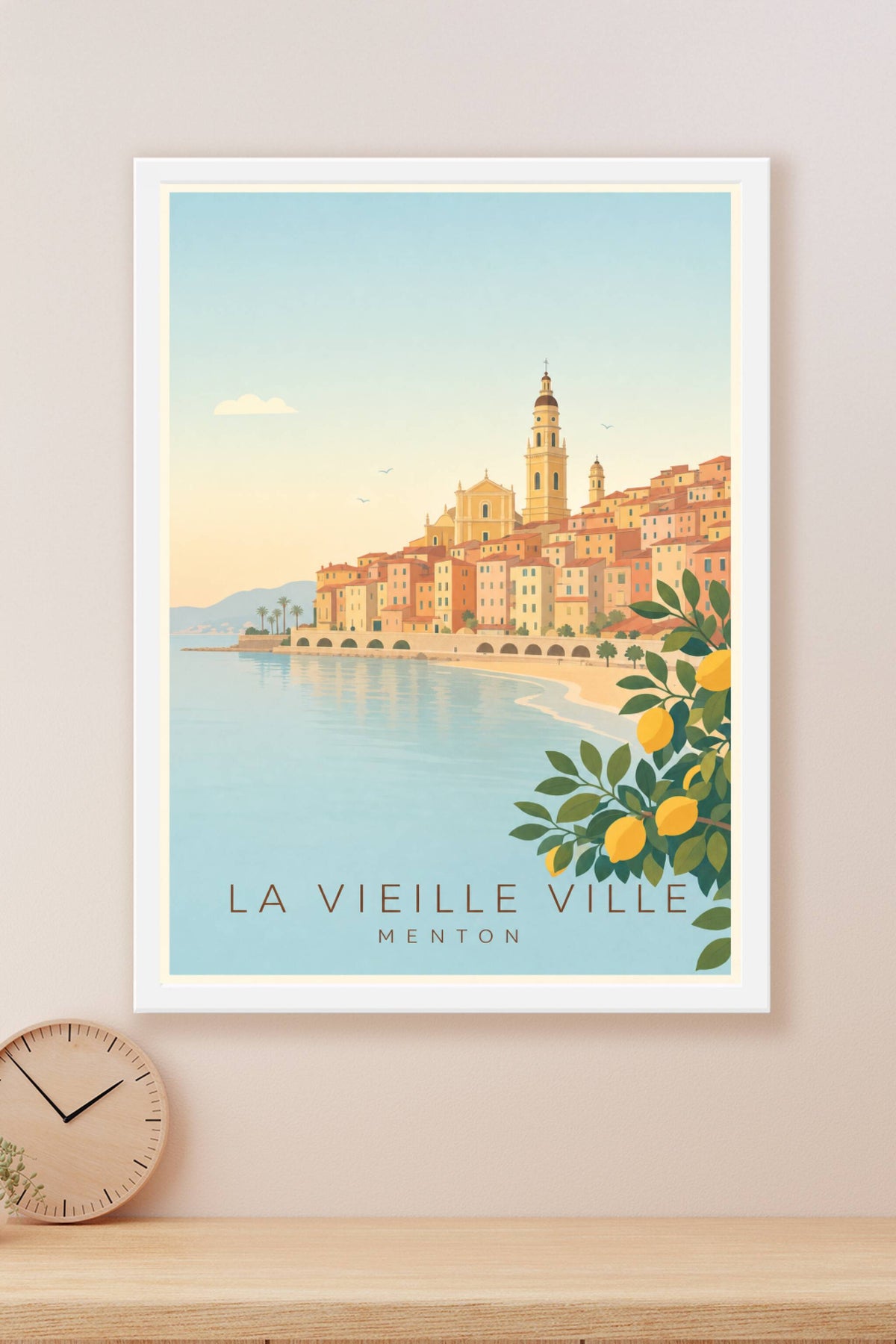 Affiche de la Vieille Ville à Menton