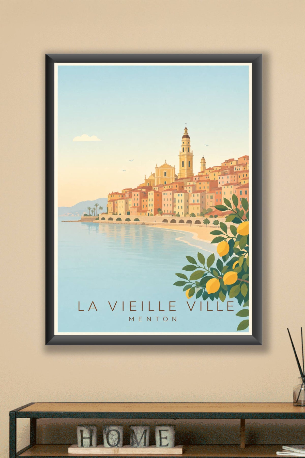 Affiche de la Vieille Ville à Menton