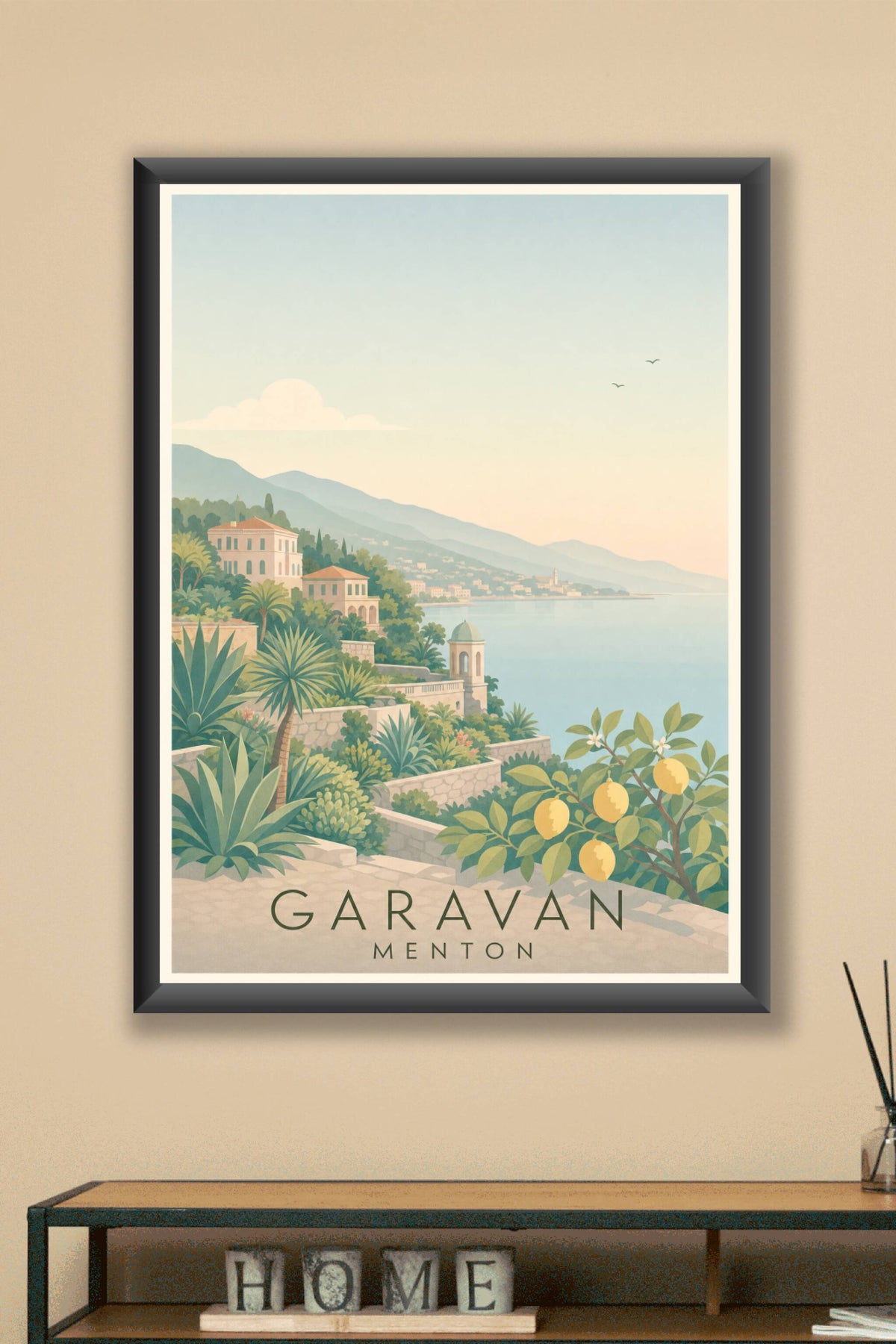 Affiche de Garavan à Menton